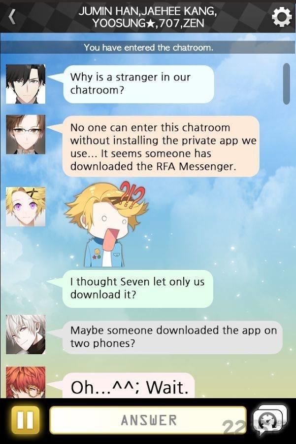 神秘信使汉化版(mysticmessenger)下载,神秘信使,文字游戏,恋爱游戏